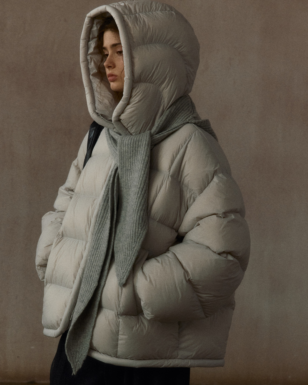 フーディーニットマフラー 10307