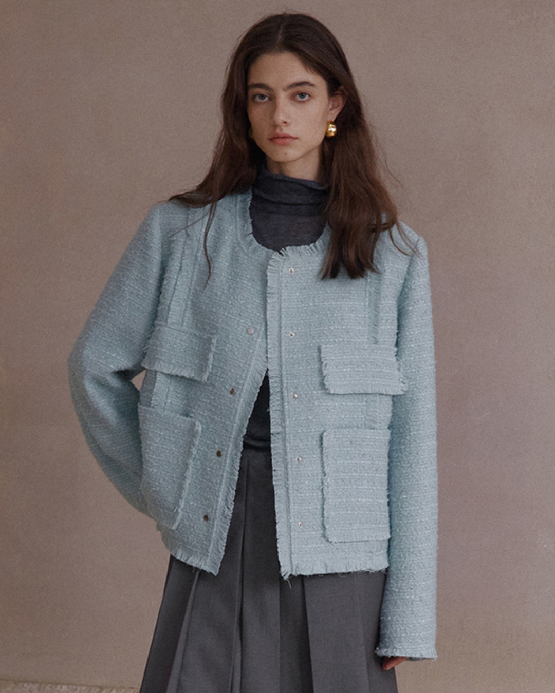 モードフリンジツイードジャケット 10413