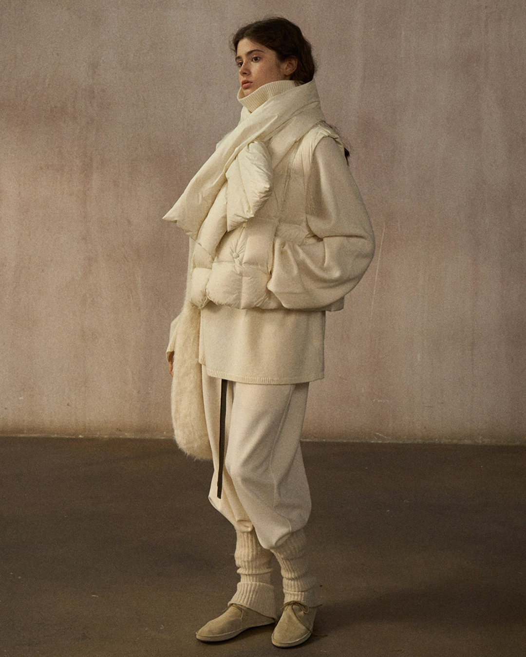 ハイカラーロングスリーブニットプルオーバー 10247