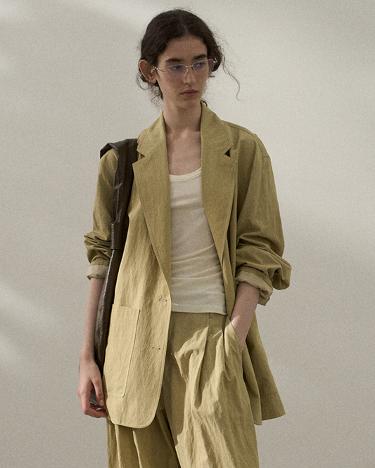 エッジラインテーラードロングジャケット 10366