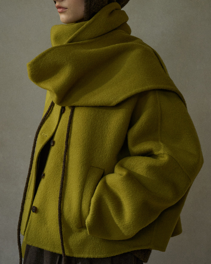 シェルネックマットショートコート 10428