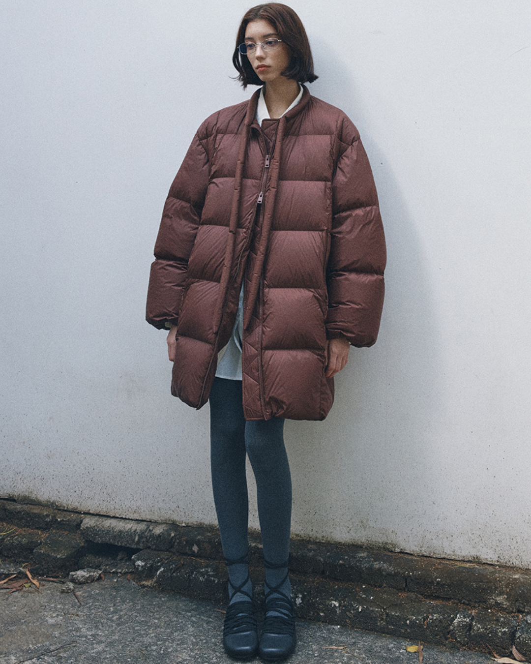 ミディストラップダウンコート 10375