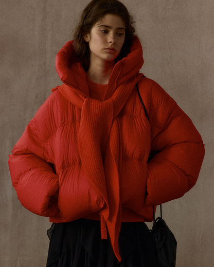 ショートフーディーダウンコート 10304