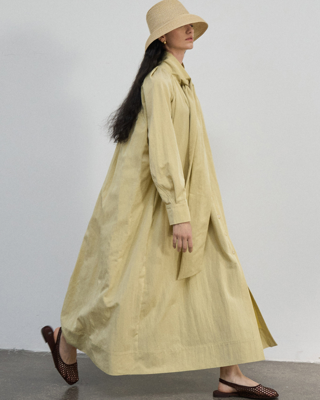 サイレントスカーフロングワンピース 10429