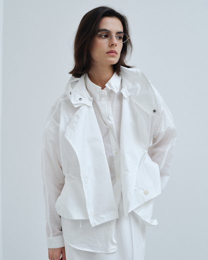 インターフェースフードショートトレンチウェア 10576