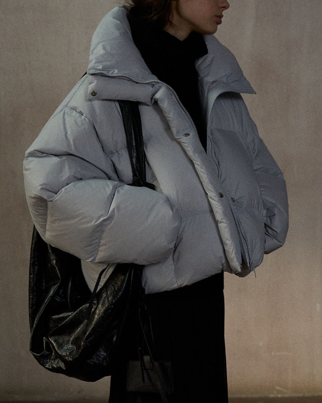 スタンドカラーショートダウンコート 10273