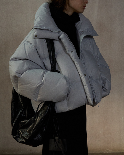 スタンドカラーショートダウンコート 10273