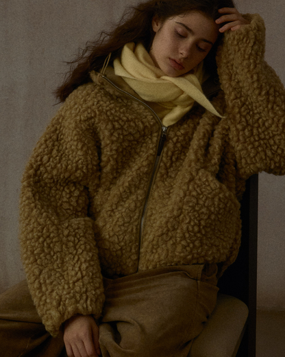 フーディーボアオーバージャケット 10326