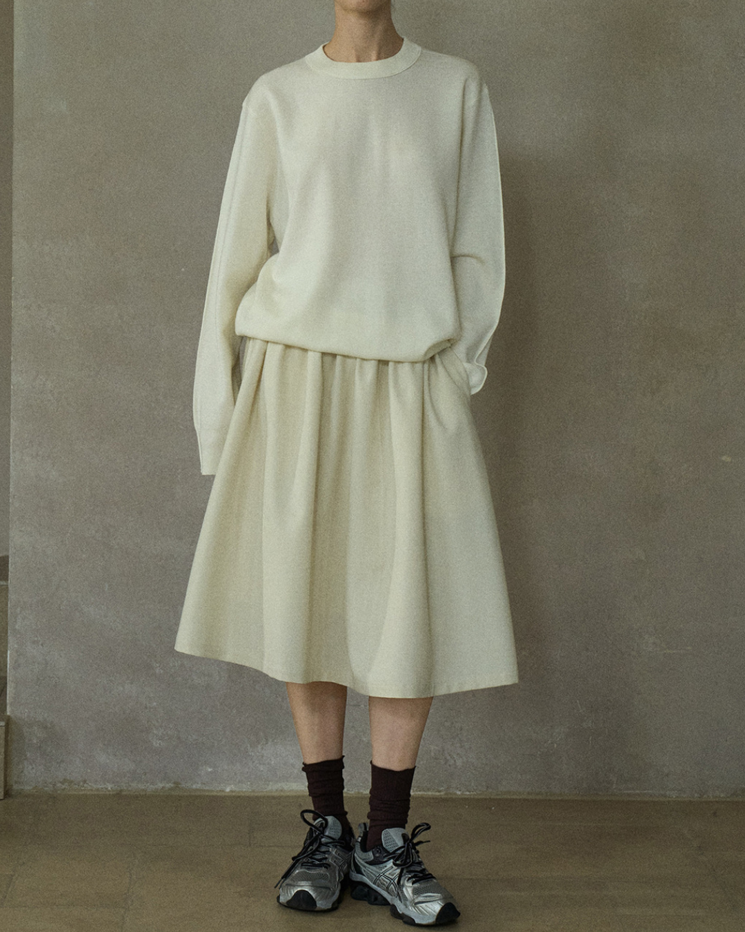 ハイウエストフレアカジュアルスカート 10210