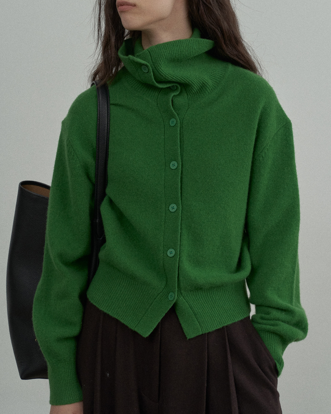 エッジハイネックカーディガン 10325