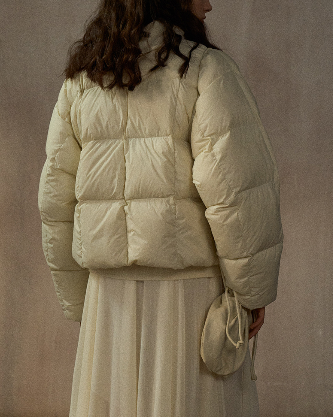 クルーネックドローコードショートコート 10268