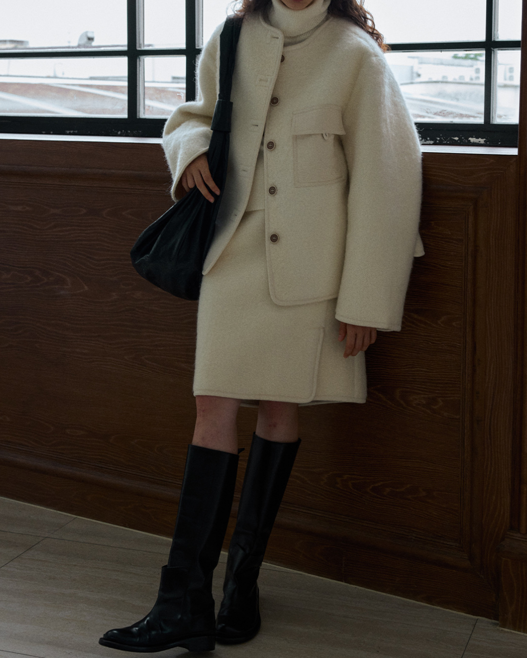 ハイウエストサイドスリットストレートスカート 10232