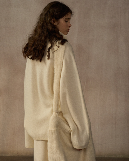 ハイカラーロングスリーブニットプルオーバー 10247