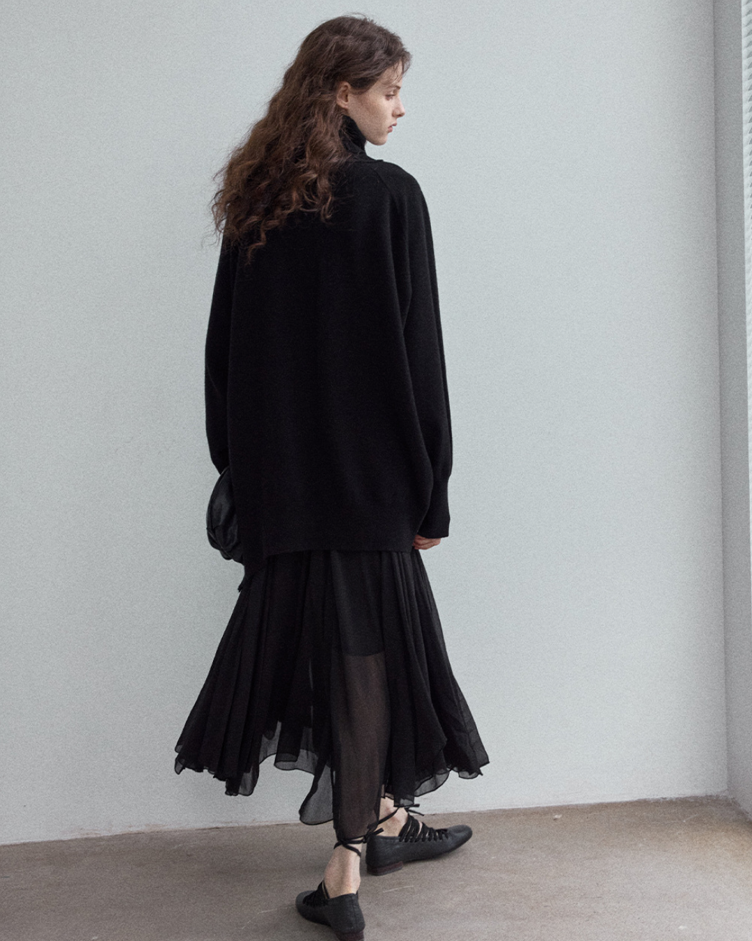 タートルネックロングニットプルオーバー 10149