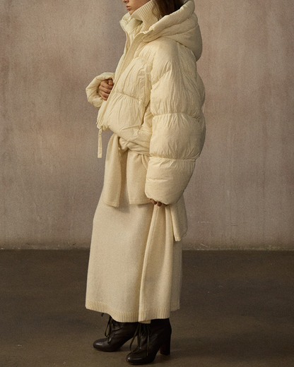 フーディーショートダウンコート 10243