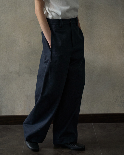 デニムカーブブレードパンツ 10346
