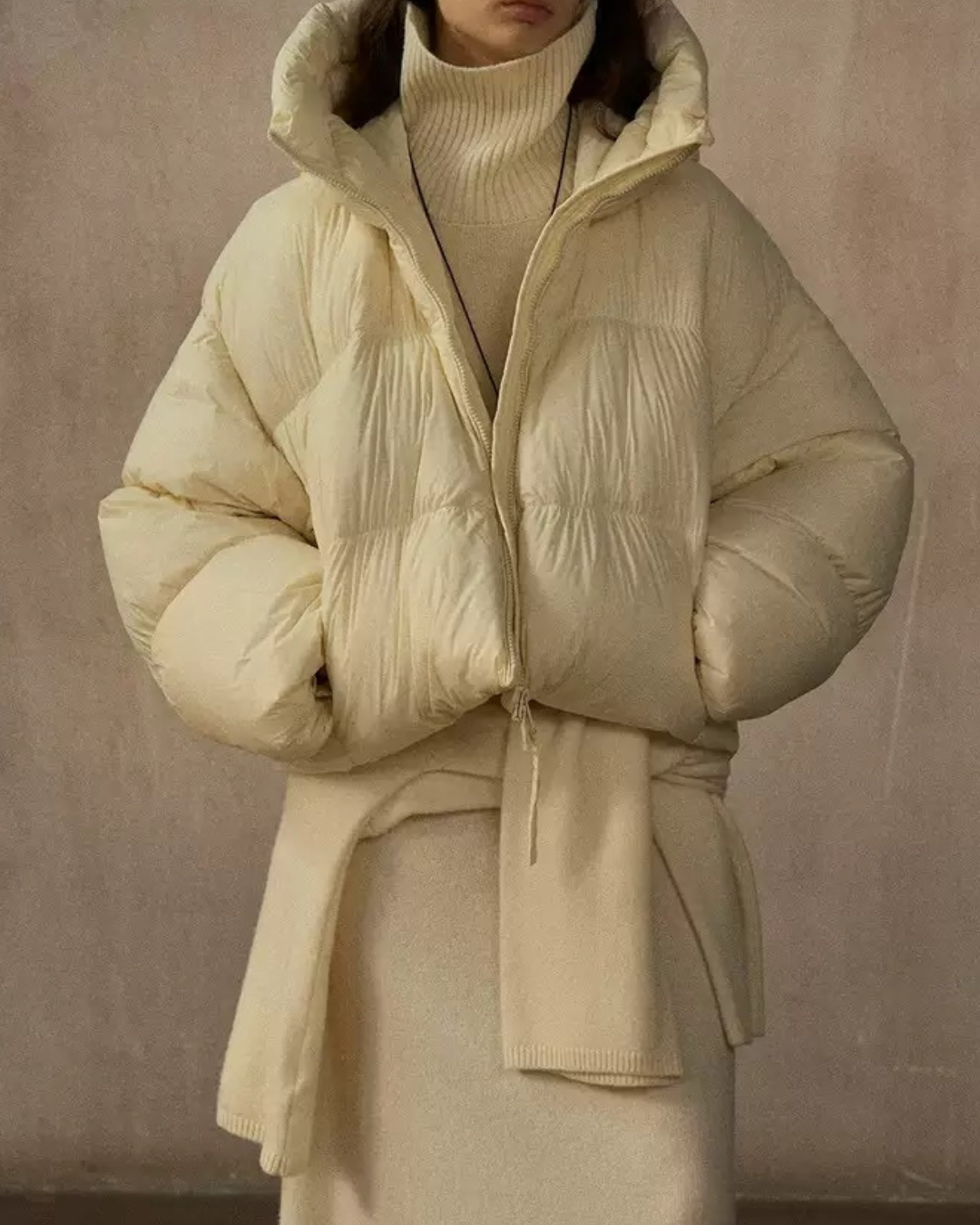 フーディーショートソフトダウンコート 10235