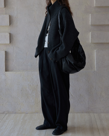 スタンドカラーニットカーディガン 10191