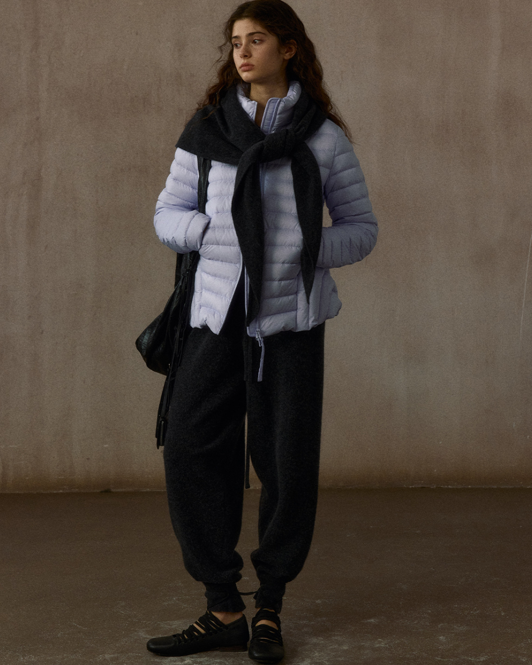 クロップドウエストゴムカジュアルパンツ 10312