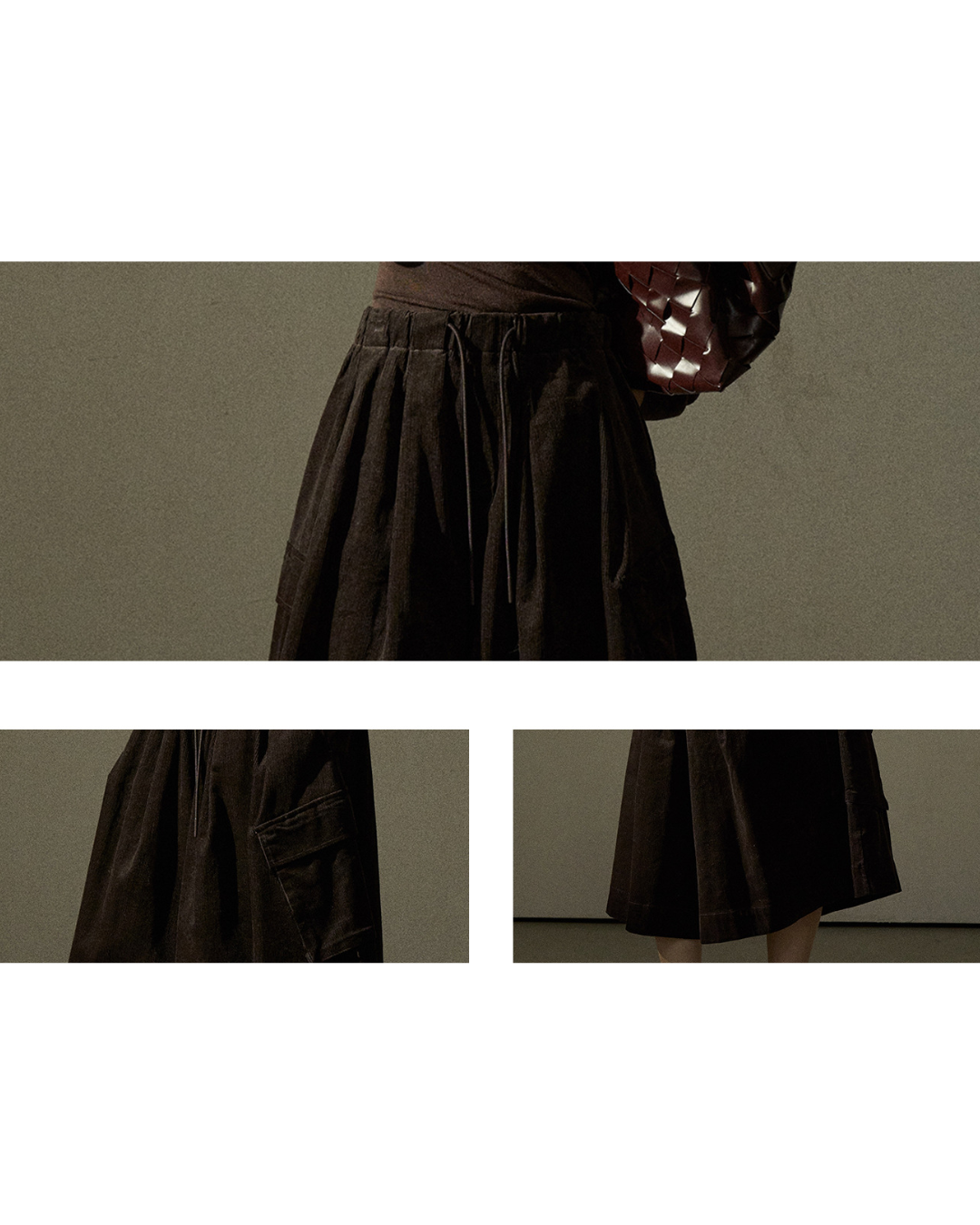 コーデュロイフレアカーゴスカート 10295