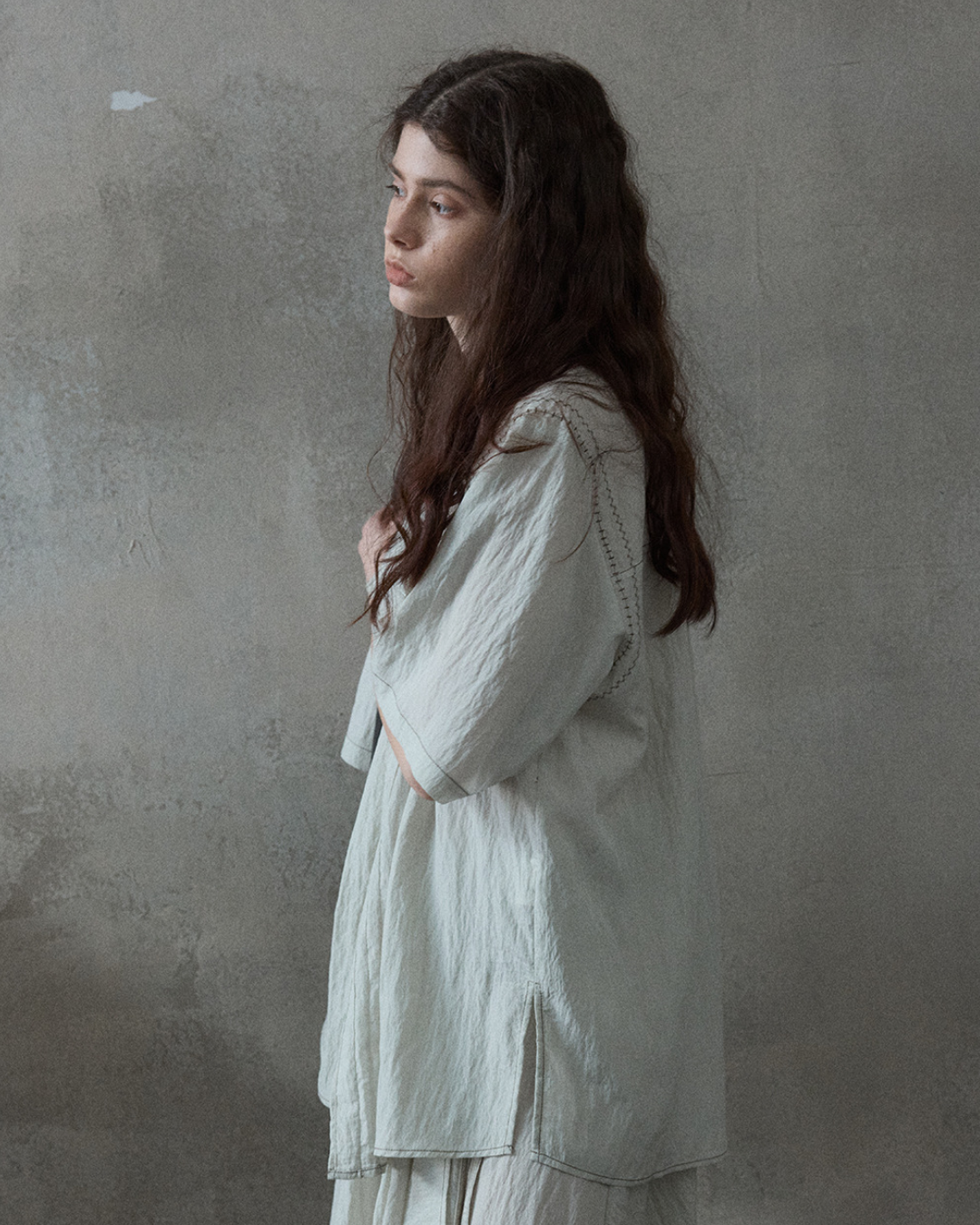 シャープカラーブラウス 10507