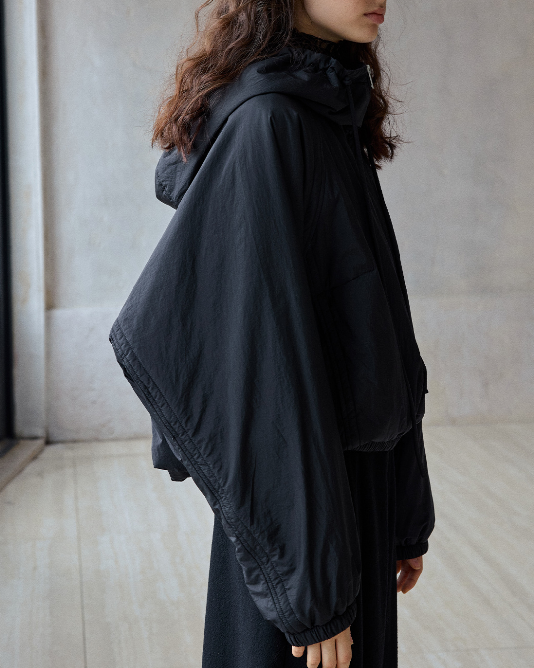 ミディフーディーカジュアルジャケット 10193