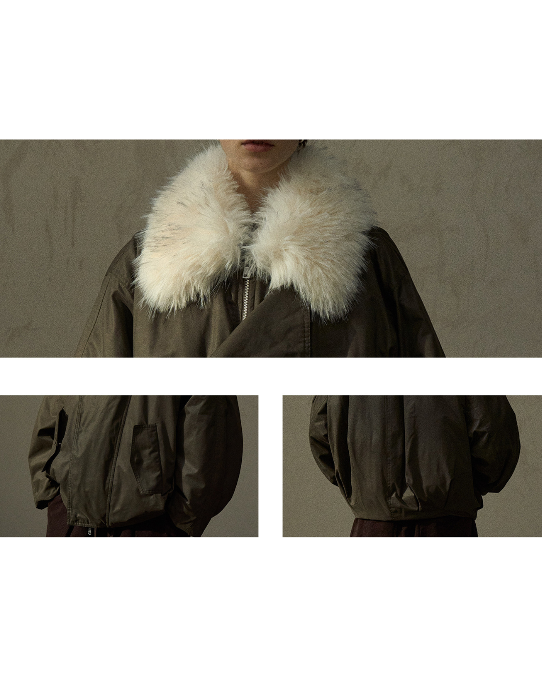 ファーカラージッパーオーバージャケット 10290