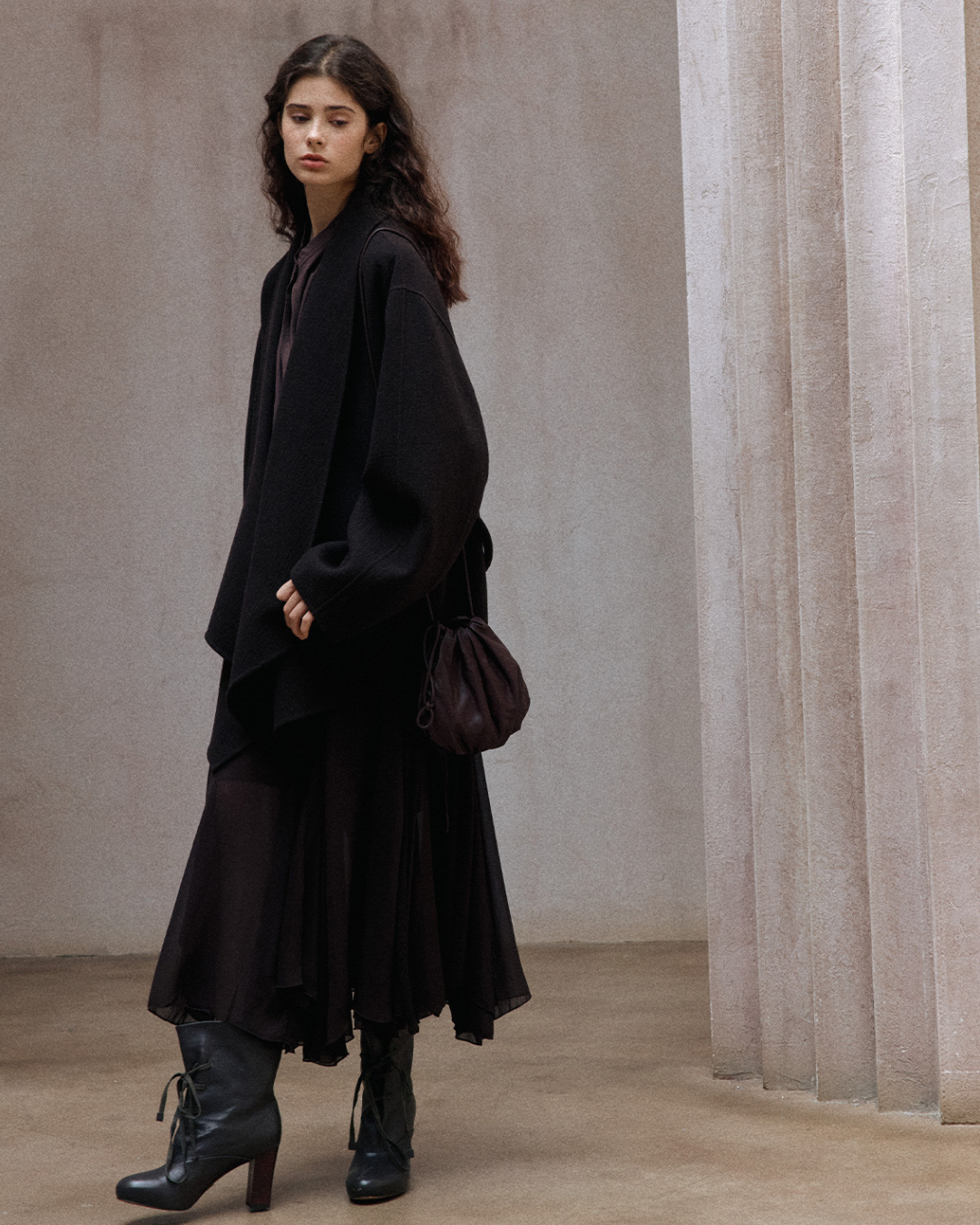 ビッグカラーデザインロングジャケット 10170