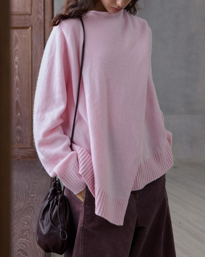 マフラーカラーニットプルオーバー 10190