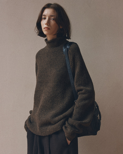 スリークハイネックトッププルオーバー 10377