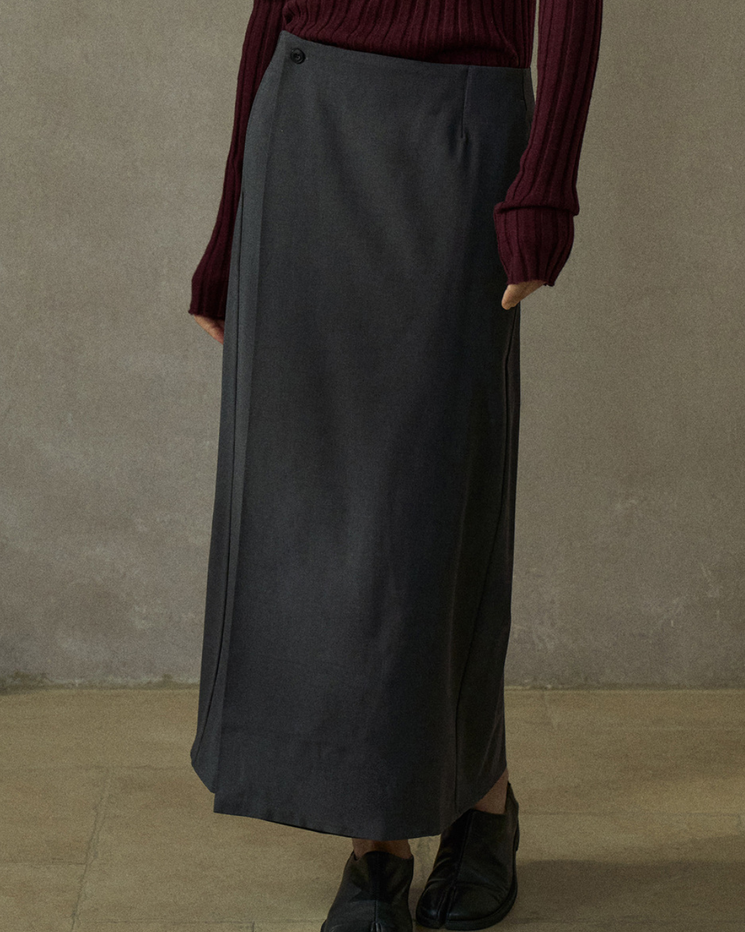 バックスリットラップロングスカート 10203