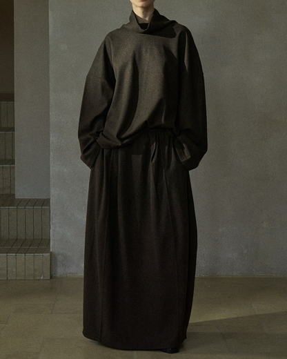 ウエストゴムロングルーズスカート 10215