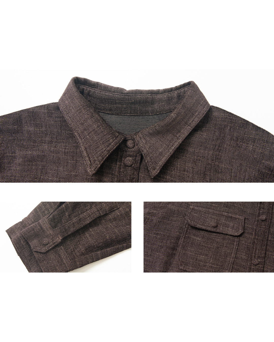 ツーカラーポケットシャツ 10219