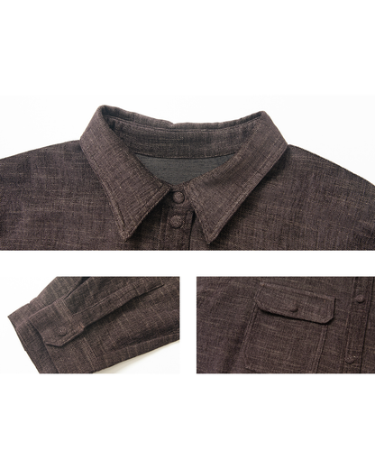 ツーカラーポケットシャツ 10219