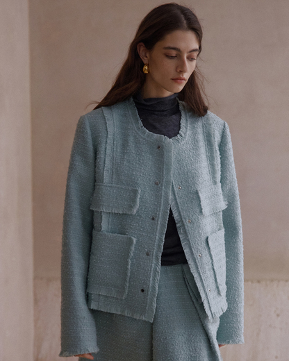 モードフリンジツイードジャケット 10413