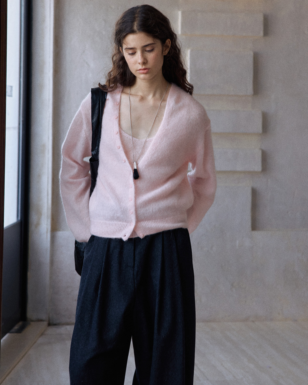 Vネックニットカーディガン 10169