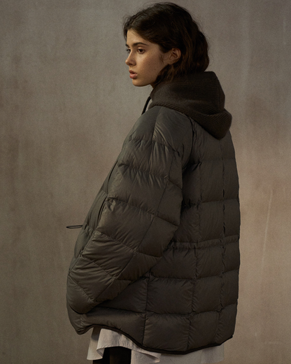 バイカラーリバーシブルダウンコート 10248