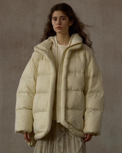 スタンドカラーシンプルミディコート 10306