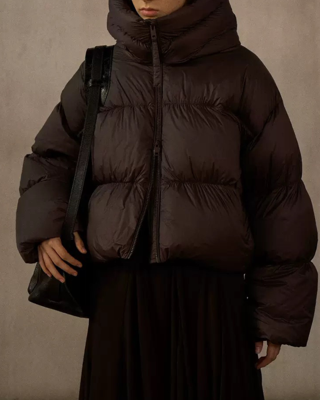 フーディーショートソフトダウンコート 10235