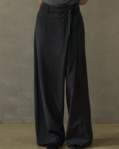 ハイウエストラップカジュアルパンツ 10209