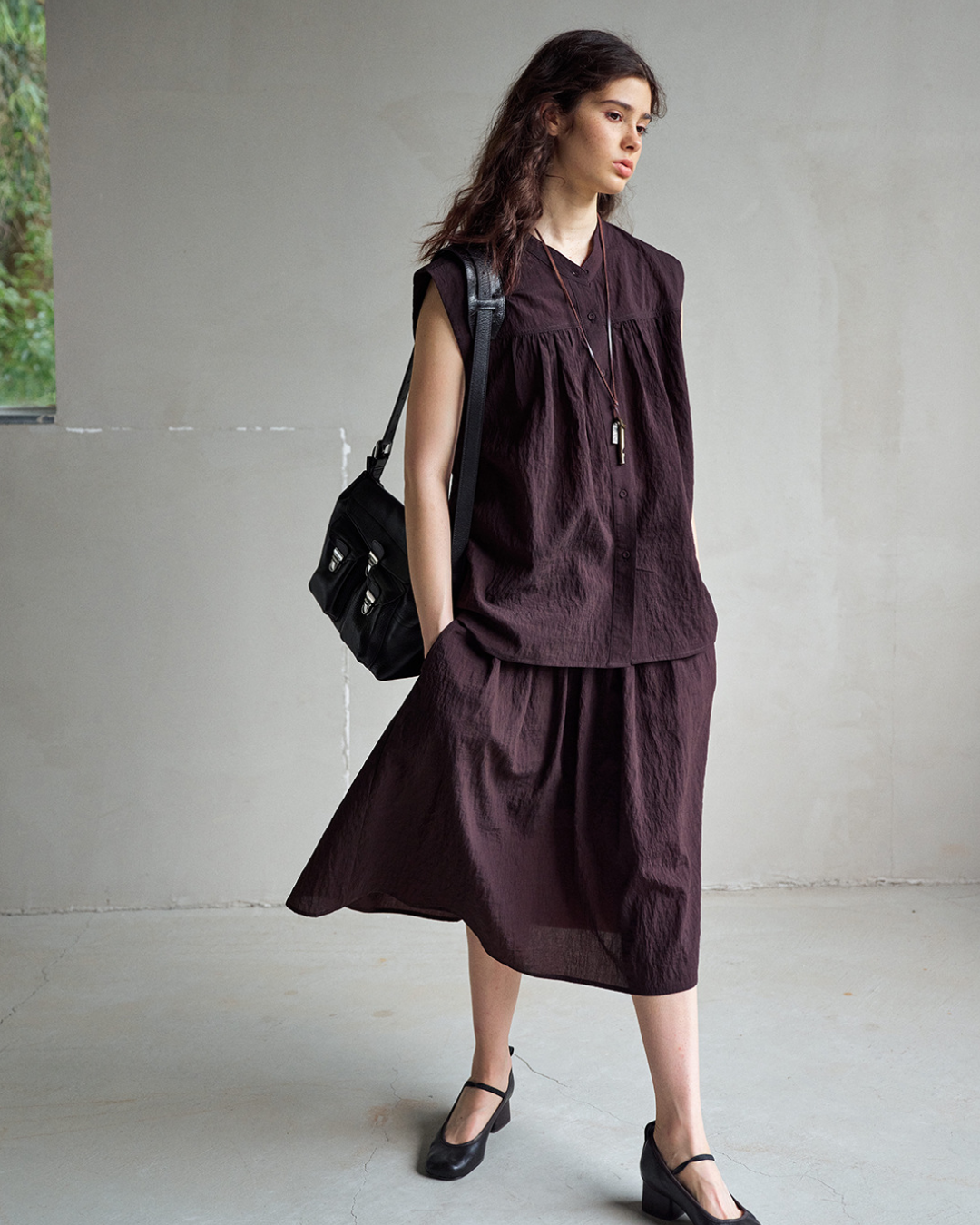 バーティカルアクシスバンドブラウス 10658