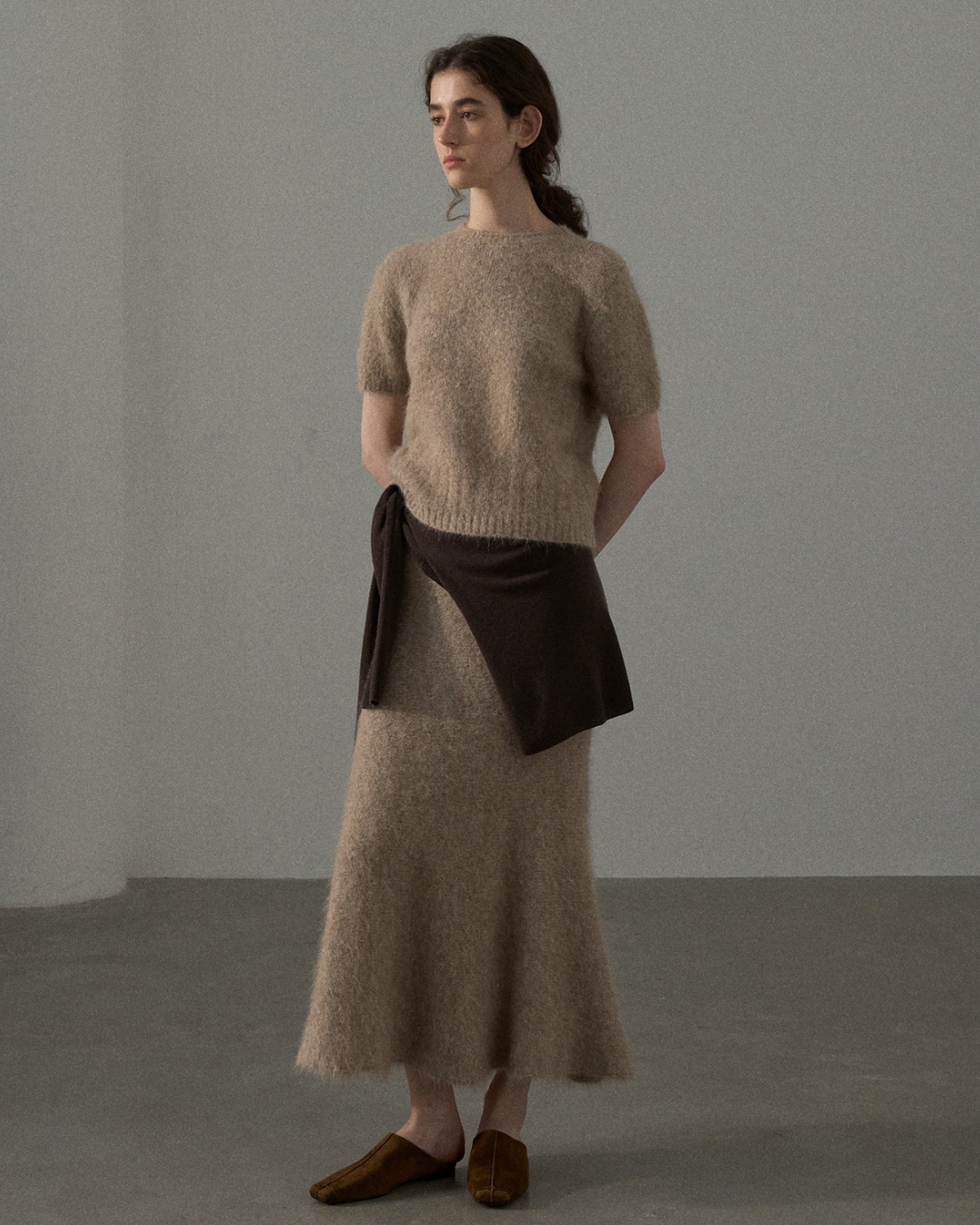 フローヘムシェイプテールニットスカート 10431