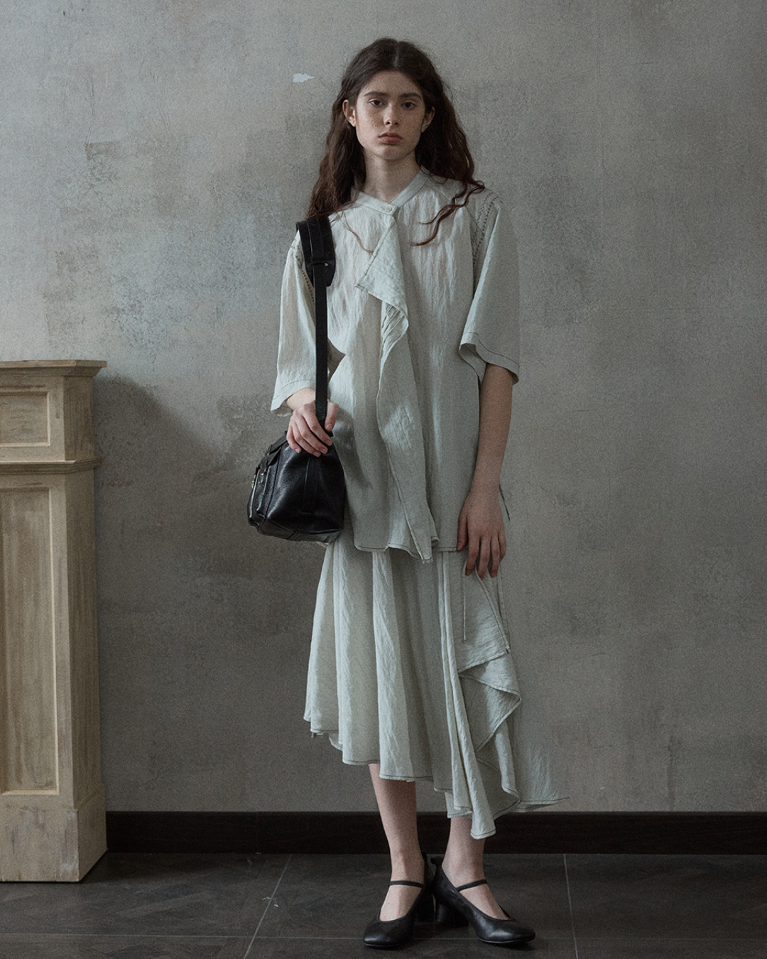 シャープカラーブラウス 10507