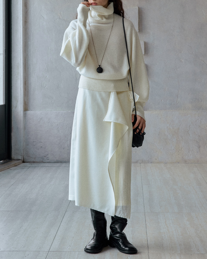 ハイカラーニットプルオーバー 10195