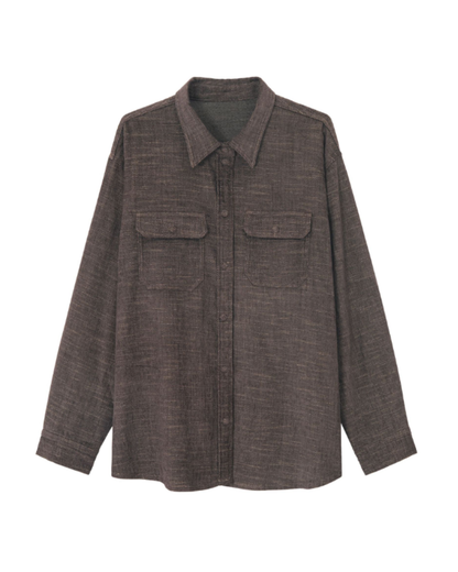 ツーカラーポケットシャツ 10219