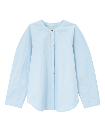 ノーカラーオーバーシャツ 10208