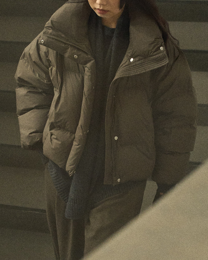 スタンドカラーショートダウンコート 10270