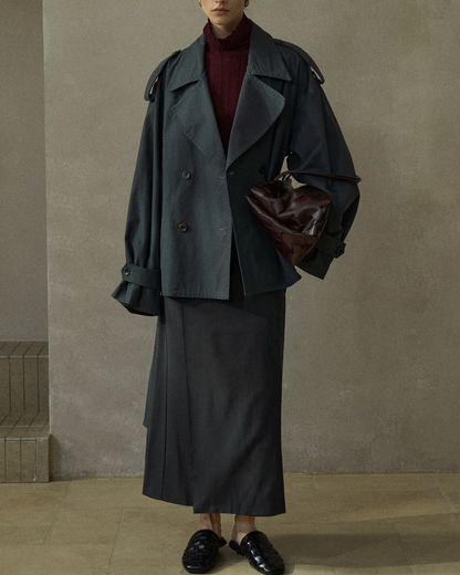 ダブルブレストミディジャケット 10221