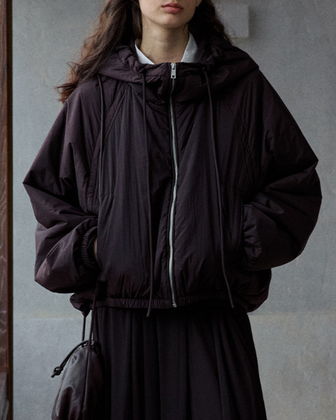 ミディフーディーカジュアルジャケット 10194