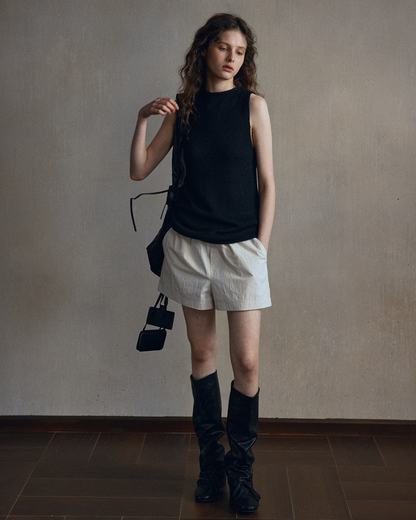 シリンダーハイネックノースリーブニット 10558